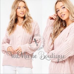 Cable knit sweater